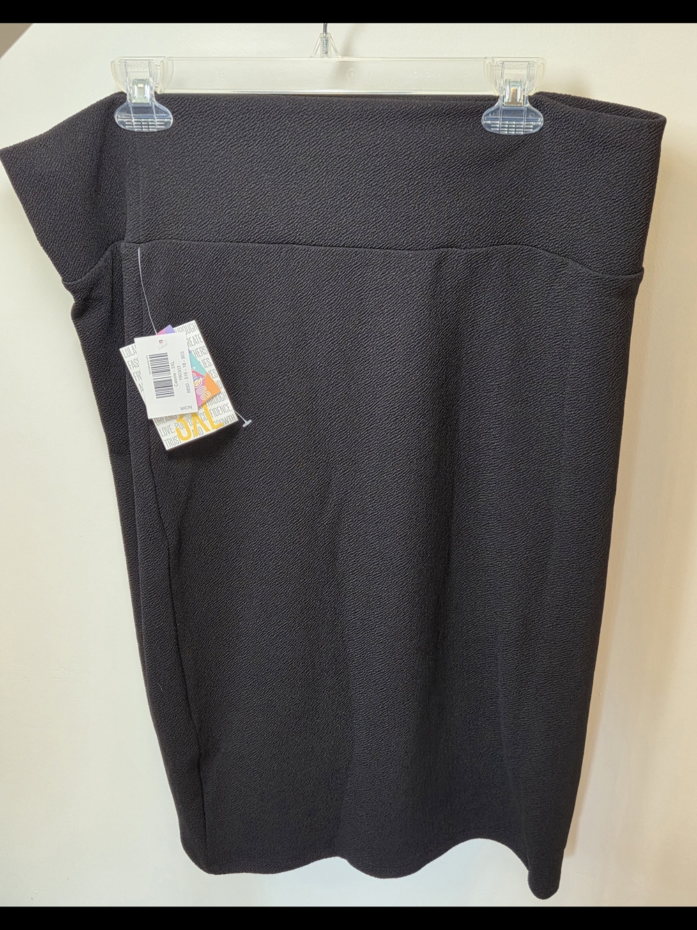 LuLaRoe Cassie Stretch Pencil Skirt 3XL Solid Black Noir NEW w/tags